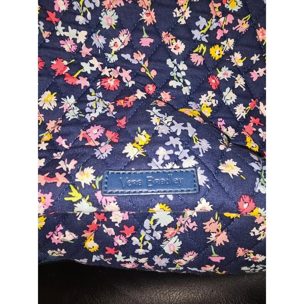 Vera Bradley Scattered Wildflowers Essentials Sling Backpack Lanyard & Mirror
